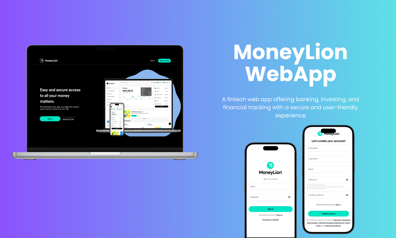 Moneylion - Web App Screenshot